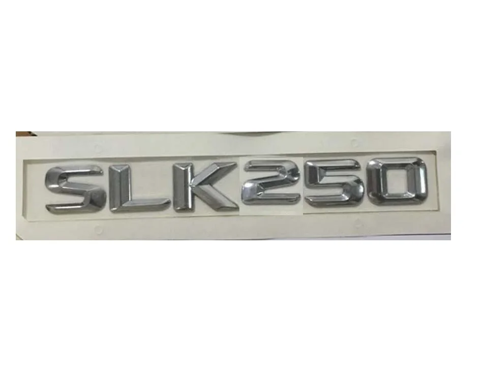 

Chrome " SLK 250 " Car Trunk Rear Letters Word Badge Emblem Letter Decal Sticker for Mercedes Benz SLK250