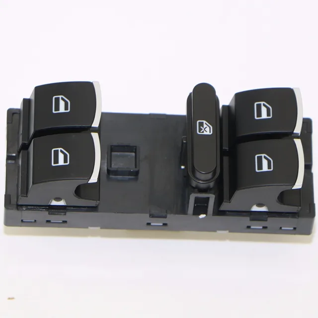 US $8.54 1Pcs Chrome Master Window Switch For VW Golf MK5 MK6 Tiguan Touran Jetta Passat 5ND959857 5ND 959 8
