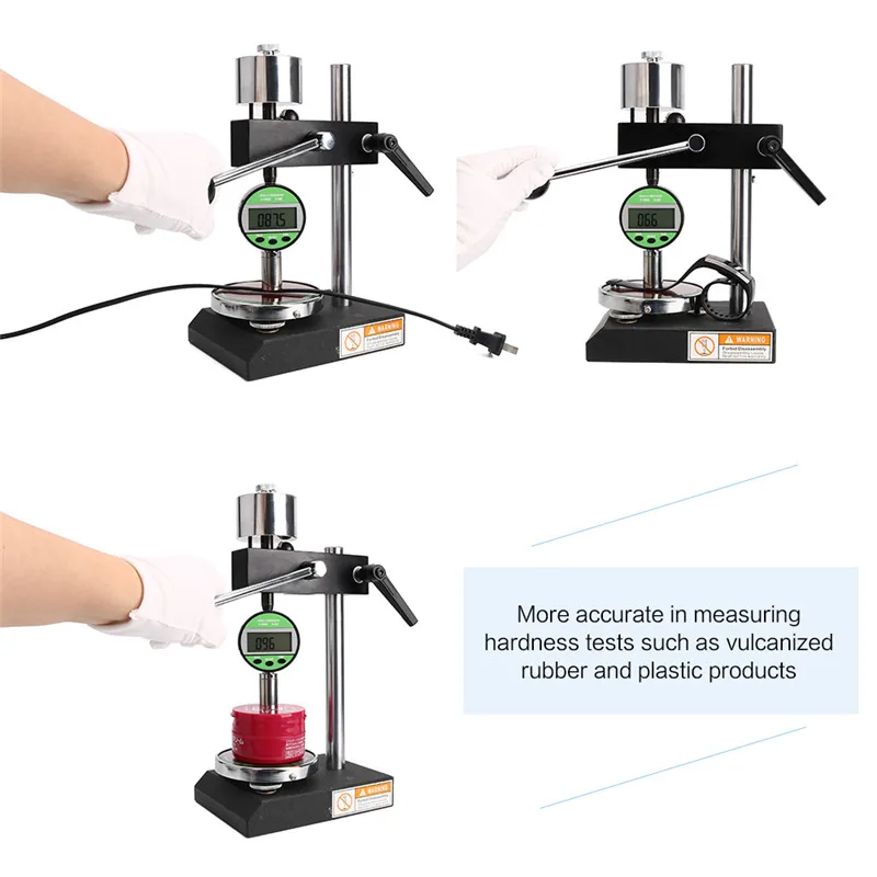 LX-A Digital Hardness Shore Durometer Tester Meter For Hard Rubber Plastic Leather Multi-grease Wax LAC-YJ Test Durometro Tools  (4)
