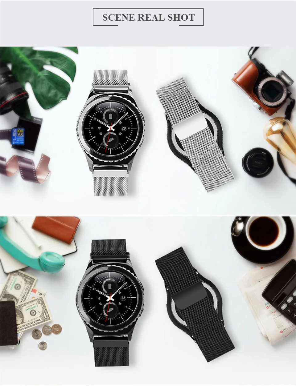 20 мм 22 мм браслет ремешок для Amazfit GTS для Xiaomi Huami Amazfit Bip умные часы металлический ремешок на запястье браслет из нержавеющей стали