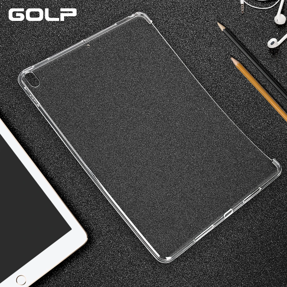 

GOLP Tablet Case For iPad Pro 10.5 Ultra Slim Soft TPU Matte Crystal Transparent Silicone Gel Protect Back Case Cover For iPad