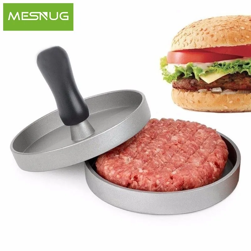 

MESNUG Non-Stick Healthy Hamburger Maker Evenly Heated Stuffed Burger Press Removable Handle Patty Hamburger Mold For BBQ Grill