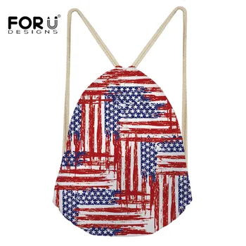 

FORUDESIGNS National Flag Printing Travel Softback Women Mochila Drawstring Bag School Girls Backpacks Shoulder Bags Beach Sack