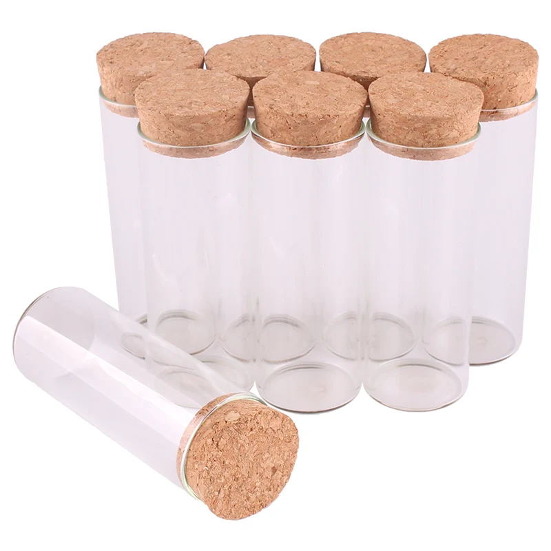 

24pcs 40ml size 30*80mm Test Tube with Cork Stopper Spice Bottles Container Jars Vials DIY Craft