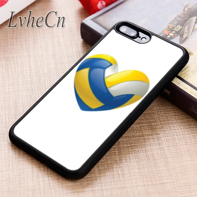 LvheCn Volleyball Heart phone Case cover For iPhone 5 6 6s 7 8 plus X XR XS max 11 12 Pro Samsung Galaxy S7 edge S8 S9 S10 | Мобильные