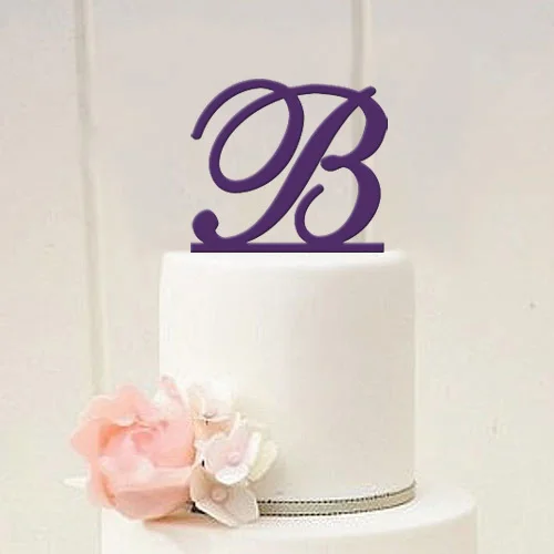 traditianal wedding cake topper letter b monogram initial wedding letter b cake toppers