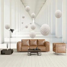 Пользовательские фрески обои современные 3D стерео сферические геометрические абстрактные пространства стены ткань гостиная ТВ диван фон Настенный декор