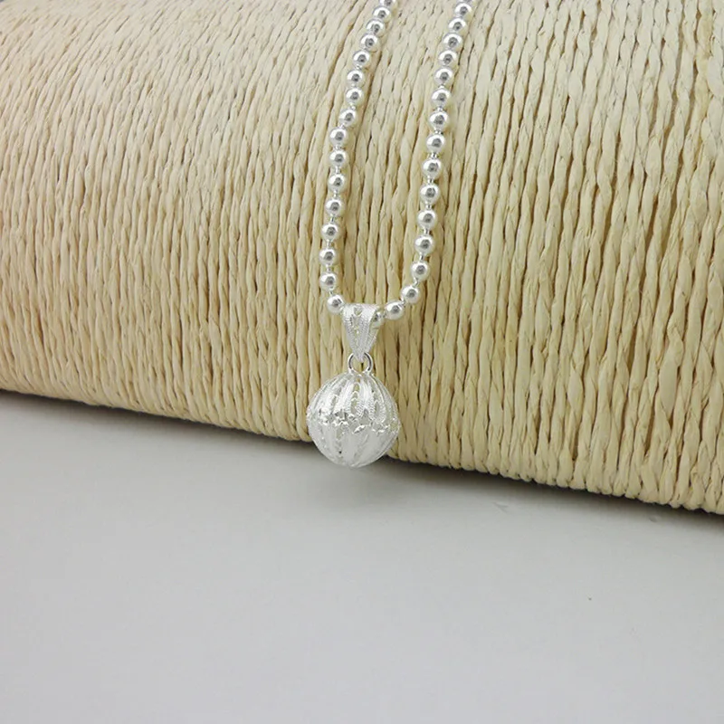 

Hollow Ball Pendant Chinese Handmade Ethnic 999 Sterling Silver Jewelry Charm Silver Pendant Necklace Fashion Necklace 2018