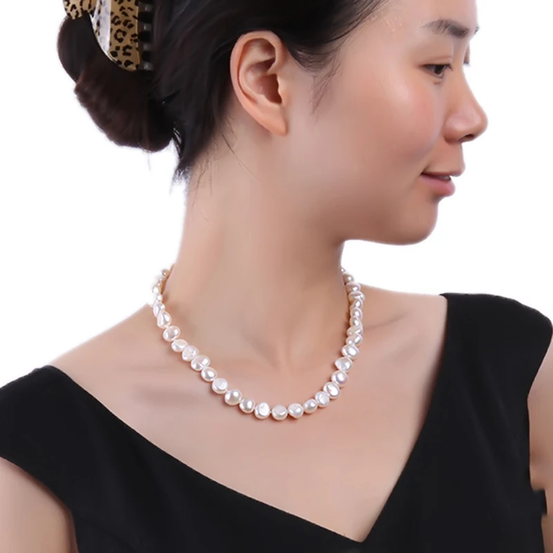 JYX lusterous White South Sea Baroque Pearl Necklace 18 Inches natural pearl 328sale pearl necklace women|Chain Necklaces| - AliExpress