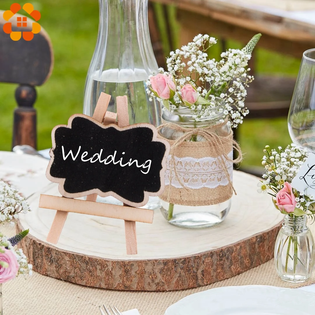 FRUHLING 80 Pièces Embellissements Tranches De Bois Ange Ailes Bricolage Découpes D'Ornements Naturel Disque Bois Pour Décoration Mariage Fête Scrapbooking Artisanat Bricolage