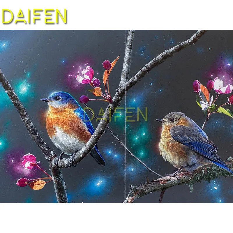 

Full Square Diamond embroidery Cross stitch Thrush bird kingfisher Plum blossom DIY Diamond painting Full Round Diamond mosaic