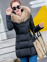 Parkas Women 2019 Faux Fur Winter Coat Casual White Plus Size Warm Slim Thick Zipper Basic Coats Elegant Female Fashion Overcoat