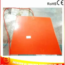 420*430*1.5 мм 3D-принтеры с подогревом силиконовая резина подогреватель 220 В 550 В клей 1 сторона 100 К термистор 4 мм Центр отверстия 1000 мм