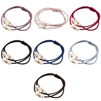 

Elastic Hair Band Ponytail Holder Pearl Elastic Rubber Bands Ring Headwear Girl Scrunchy Rope Hair Jewelry Hair Accessories