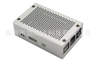 

100pcs Aluminum Case Silver Metal Case + 5V / 3.3V Cooling Fan With Screws For Raspberry Pi 3 Model B +
