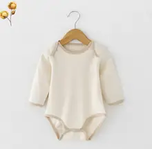 Unisex natural cotton newborn baby infant clothing kids summer Long sleeves sleeping suit Bodysuits & One-Pieces