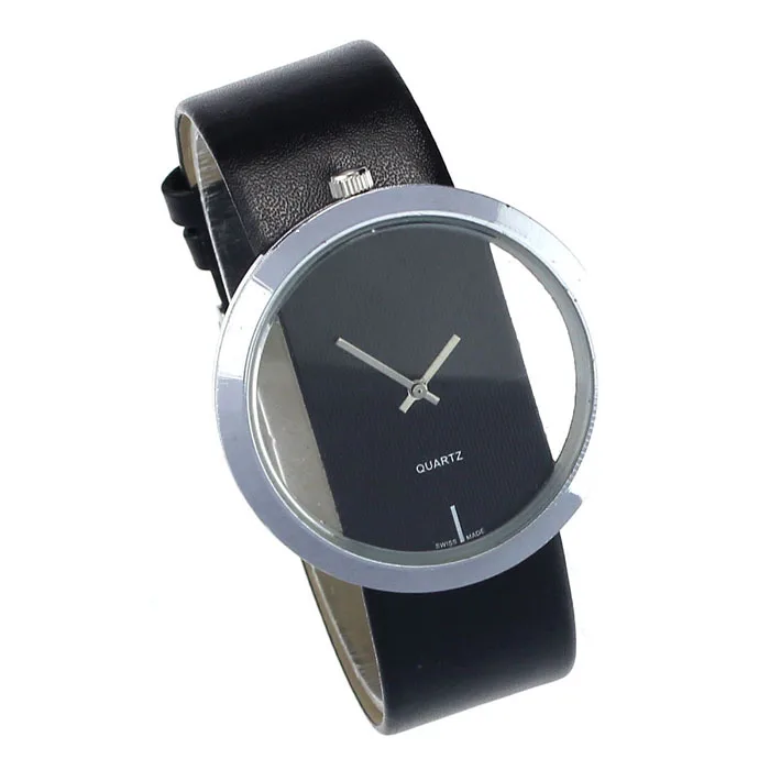 Wavors новый дизайн из искусственной кожи прозрачный циферблат часы Relogio Feminino полые Аналоговые Женские кварцевые наручные женские часы