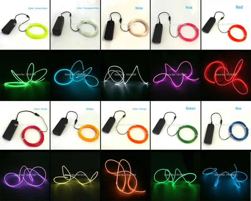 Tiras de Led luz neon luz brilho el Application Occasions : Party/ Festival Decoration/ Cosplay
