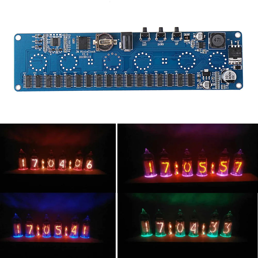 

CLAITE 1PC DIY Glow Tube Clock Module Board Motherboard For IN14 Tube Digital Clock