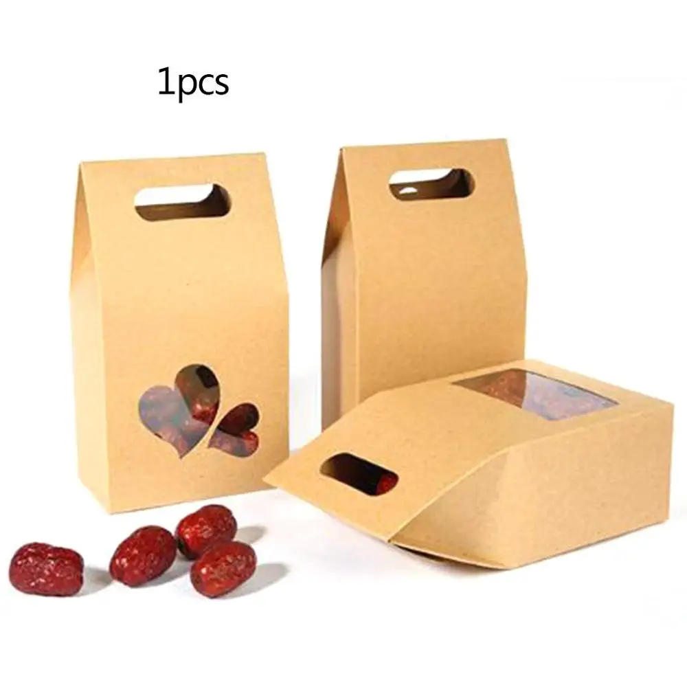 

Kraft Paper Single-Layer Window Slant Top Insert Bottom Box Small Gift Box Professional Fashion Can Be Customized