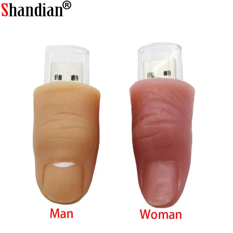 

SHANDIAN USB 2.0 flash drive human finger model memory stick pen drive 64gb 32gb 16gb 4gb funny cartoon mini pendrive flash driv
