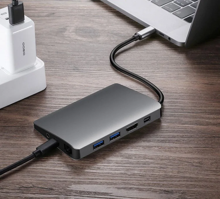 Док станция USB Type C для Macbook на HDMI Mini DP 4K RJ45 Ethernet 3 0 аудио 5 мм док зарядки