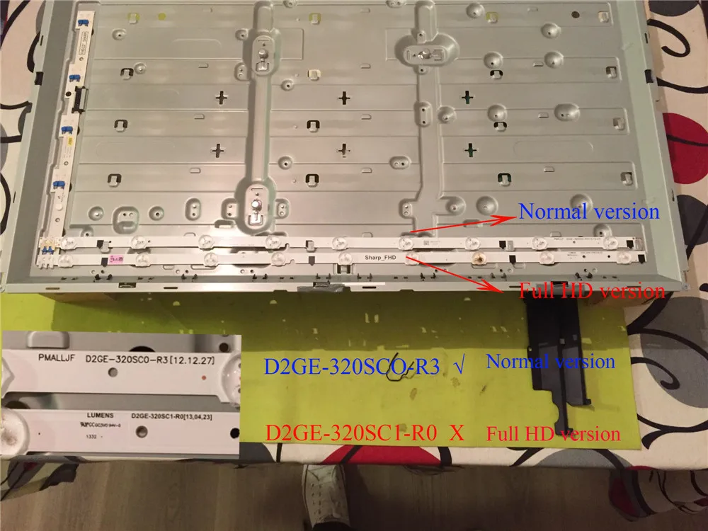 LED 스크린 백라이트 스트립 삼성 UE32F5000AR UE32F5000AK AW 32 인치 TV LED 바 교체 D2GE-320SC0-R3 2013SVS32H