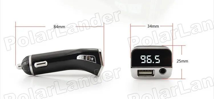 Черный цветной USB зарядное устройство ЖК-экран Автомобильный комплект MP3 плеер FM передатчик модулятор Поддержка U диск воспроизведение музыки AUX аудио вход белый/черный