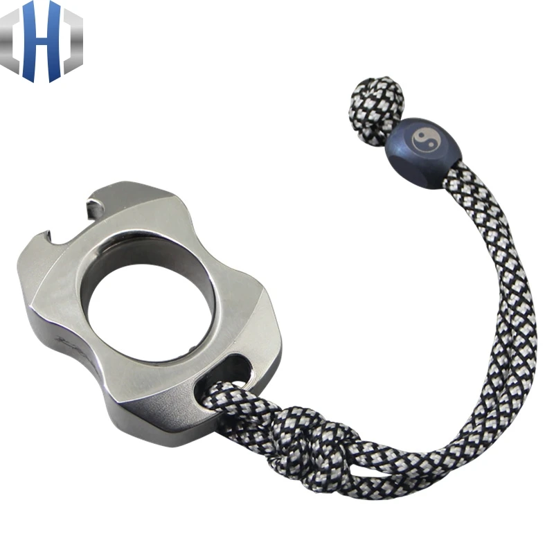 

Pure Titanium Bottle Opener Handmade Broken Window Crafts TC4 Titanium Alloy EDC Self-defense Tools