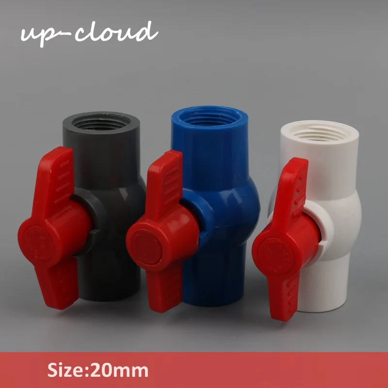 1 шт. 1/2 &quotx 1/2&quot 20 мм ПВХ шаровой клапан Слип запорная ручка фитинги для труб