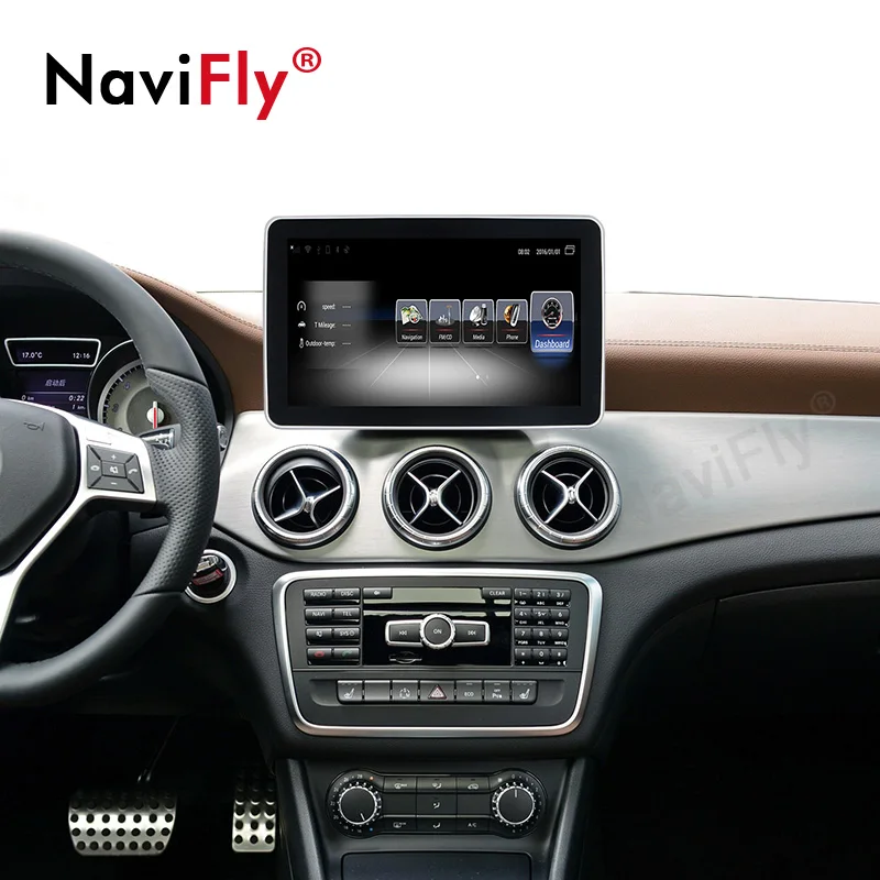 Excellent NaviFly 9 inch 4G LTE Car multimedia player for Mercedes Benz CLA W176 2013-2018 NTG 4.5/NTG 5.0 Android 7.1 3GB+32GB 4 Core 2