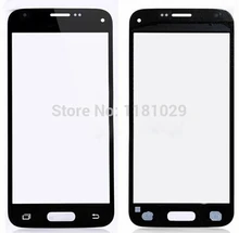 50pcs/lot Whole Sale LCD Front Touch Screen Glass Outer Lens for Samsung Galaxy S5 mini Black White Blue With LOGO Free shipping