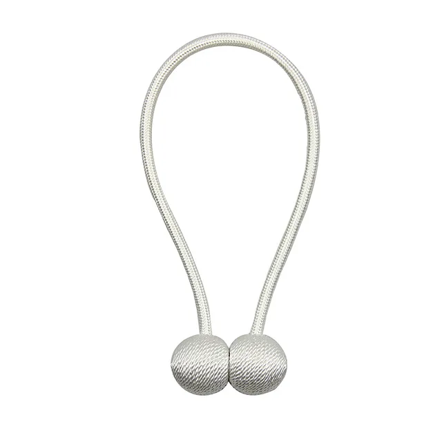 Silver Metal Magnetic Pearl Ball Curtain Tiebacks Tie Backs
