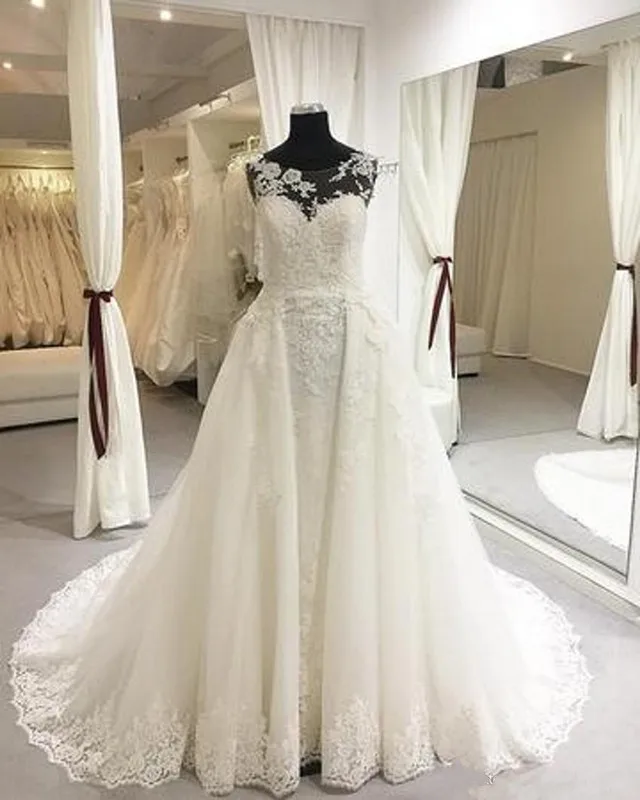 fresh-illusion-bodice-wedding-dresses-elegant-sheer-lace-appliques-neckline-court-train-princess-backless-mopping-long-section-wedding%C2%A0gowns (2)