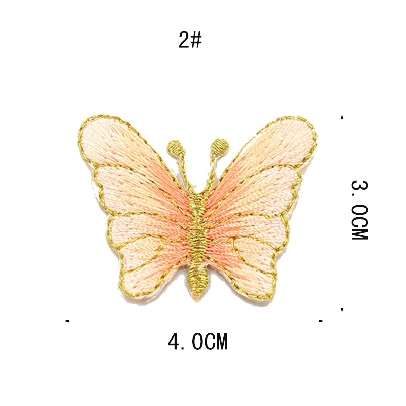 JOD Утюг на вышитой одежде с бабочкой нашивка Стрекоза Ткань аппликация глажка аппликации для одежды наклейки для шитья - Цвет: 2