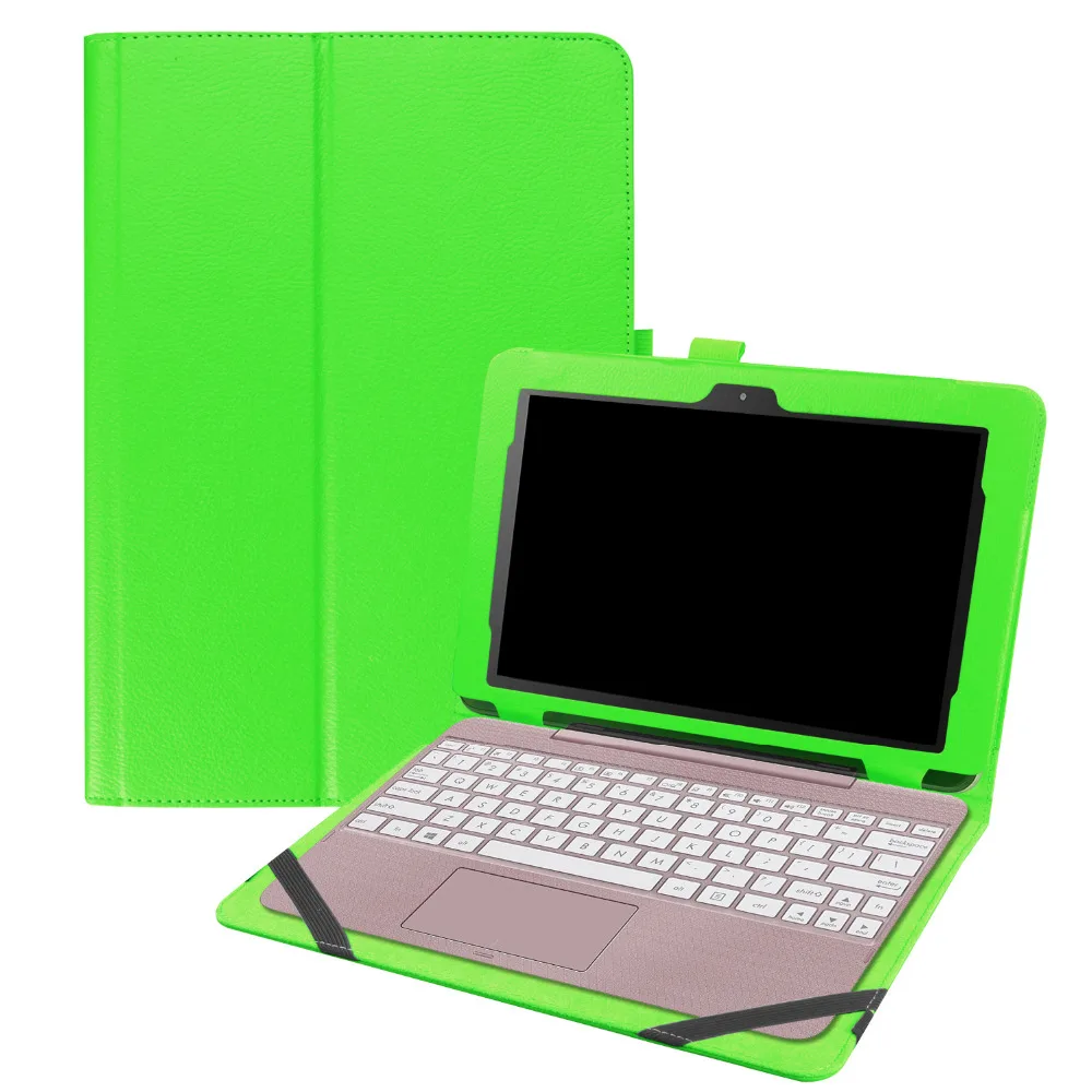 

Ultra Thin Slim Stand Litchi Grain PU Leather Skin Case With Keyboard Station Cover For ASUS Transformer Book T101HA 2016 10.1"