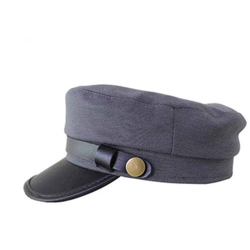 Korean Fashion Spring Summer Women Leather Buckle Flat-top Sun Hat Baseball Cap Snapback Hat LJ032