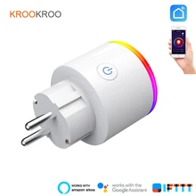KROOKROO EU LED Smart Plug Wifi Smart Monitor Socket Power Energy Monitoring Timer With Google Home Mini Alexa IFTTT KROOKROO EU LED Smart Plug Wifi Smart Monitor Socket Power Energy Monitoring Timer With Google Home Mini Alexa IFTTT