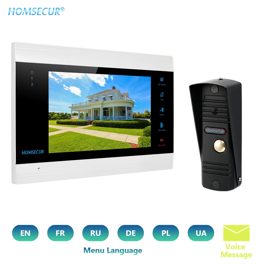 HOMSECUR 7\ Video Door Entry Phone Call System with Touch Keypad Monitor BC011HD-B+BM705HD-B