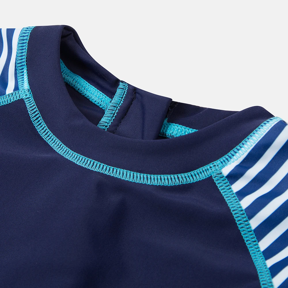 Charmleaks One-Piece Baby Boy's Swimwear Fish Printed Rashguard Swimsuit Child Short Sleeve Rash Guard UPF 50+ Cute Beach Wear