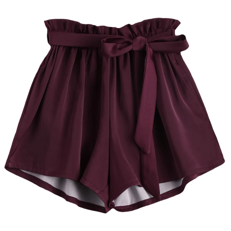 

Women Shorts Sexy Belted Shorts Loose Elastic Waist Streetwear Wide Leg Shorts