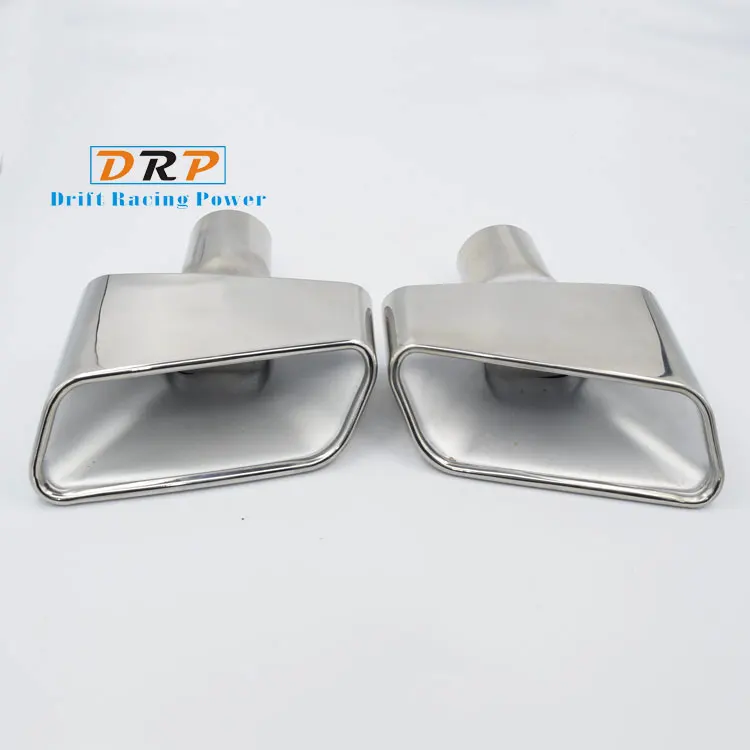 

1 to 2 one pair Modified Car Exhaust Muffler tip with square mouth fit For Benz S series W221 W164 S300 S350 S500 S60GL450