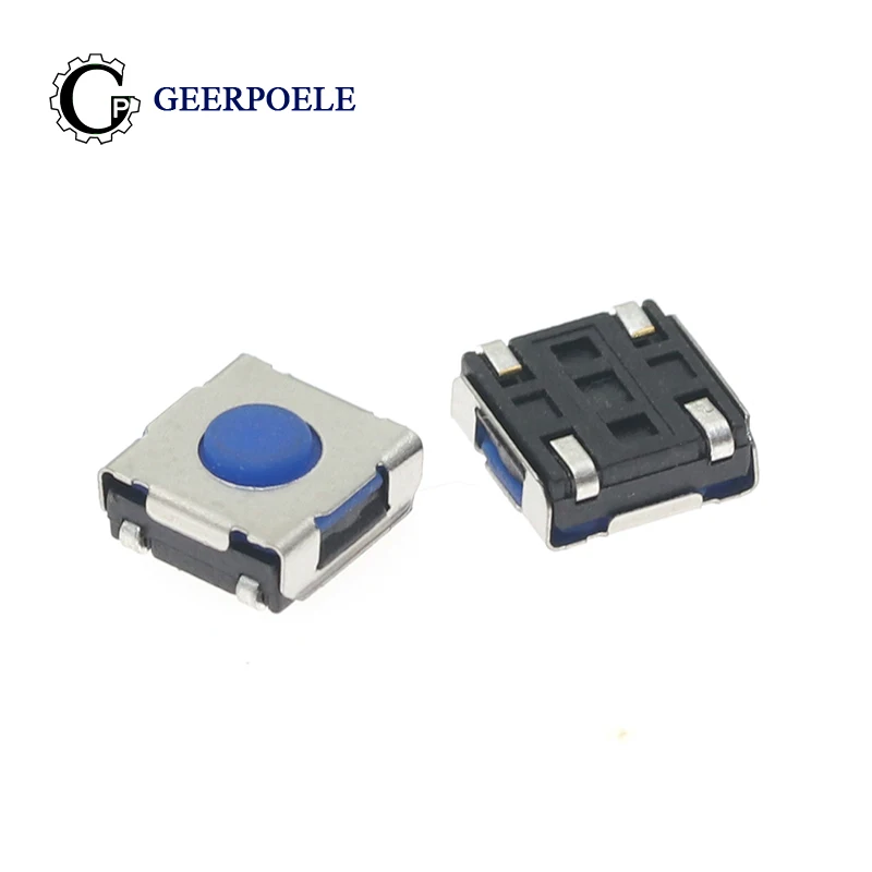 GP 20 шт./лот 6 2*6 2*3 5 H 4P изогнутая ножка 12V 0.05A кнопочный переключатель металлический