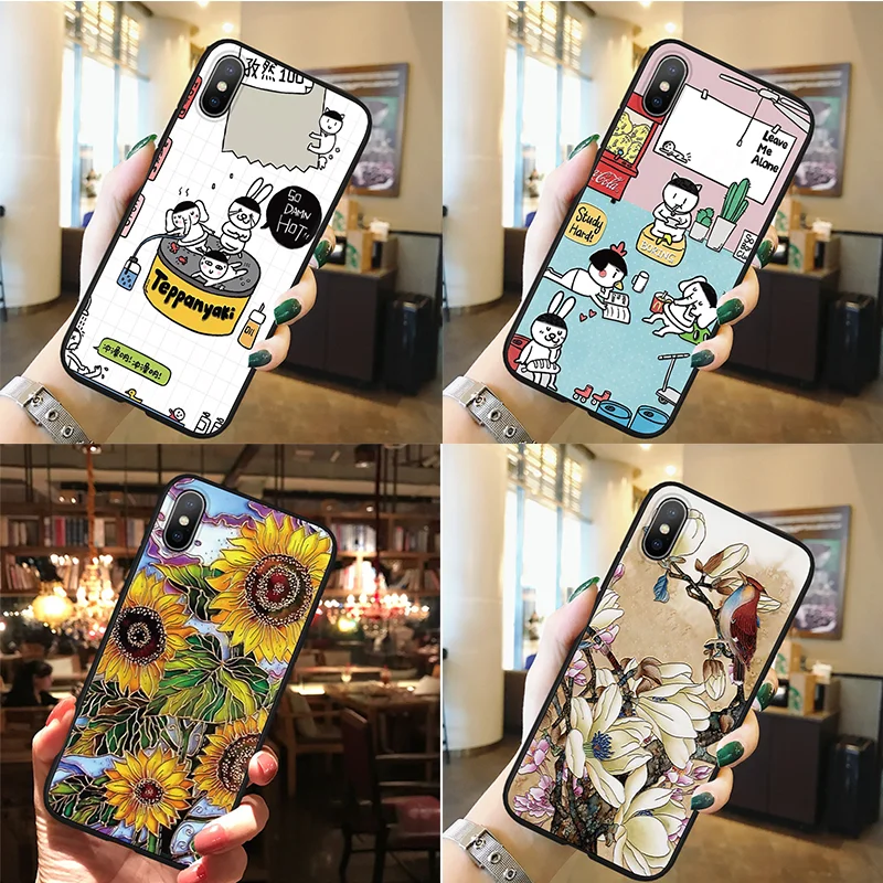 

3D Emboss Lovely Cartoon TPU Case For Huawei P20 Pro P8 P9 P10 P30 Mate 10 20 Lite Y6 Honor 8X 6A 7A Pro P Smart Plus 2019 Cases