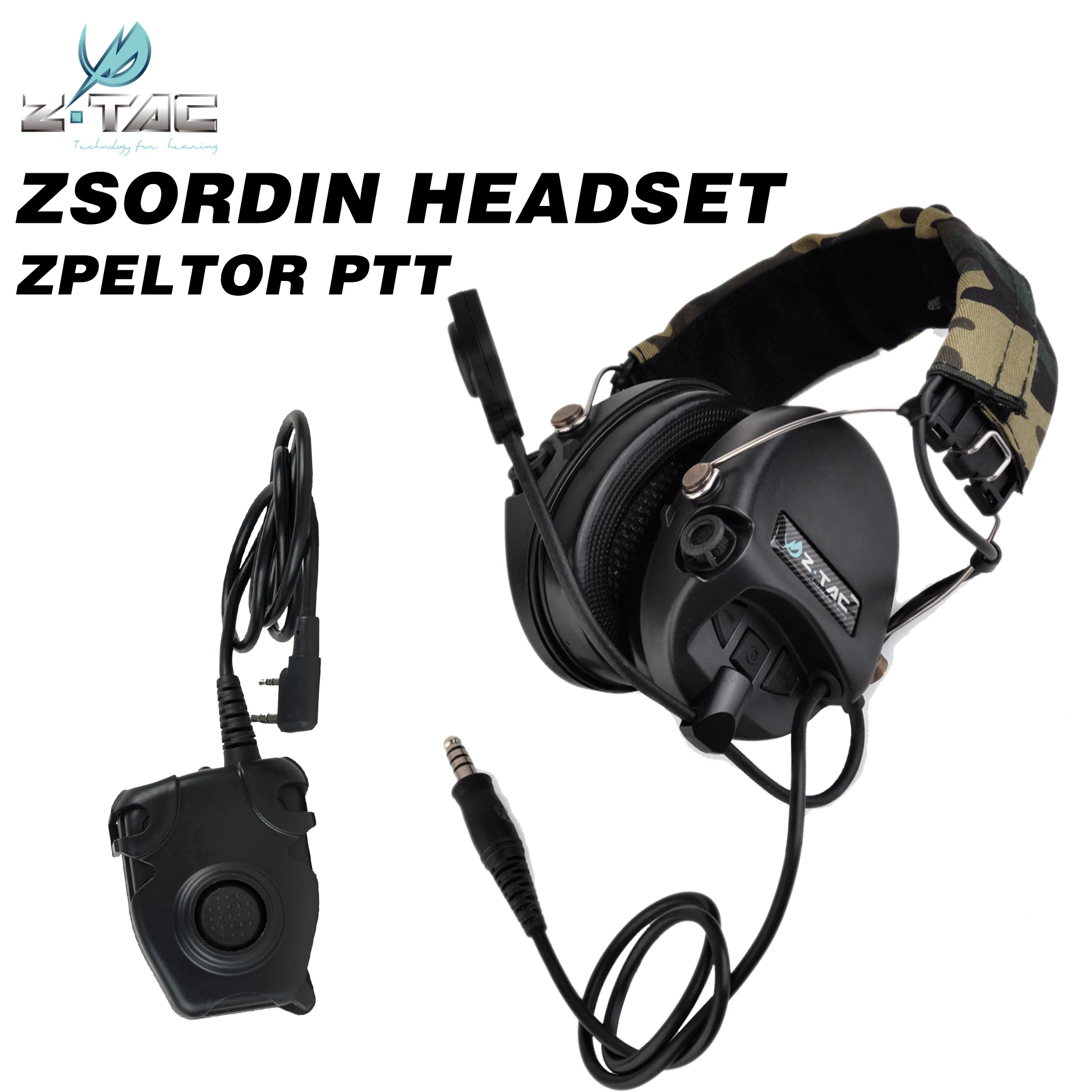 Z Tactical SORDIN Noise Reduction Headset Black Z111-BK
