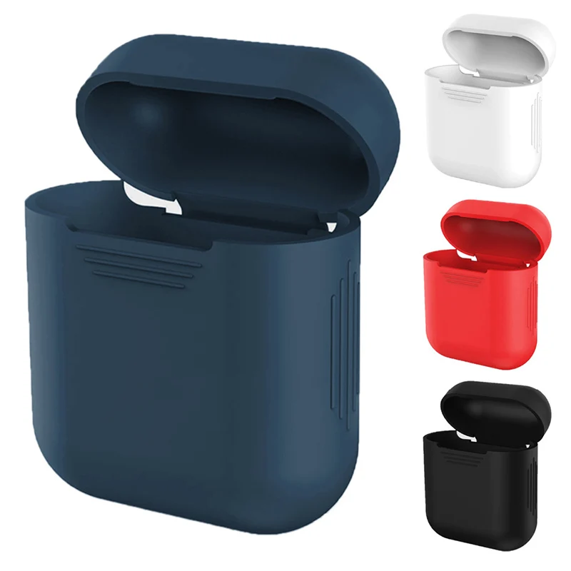 

Silicone Protective Waterproof Earphone Case For Apple AirPods Case Shock Proof Portable Cover Case Earphone Accessories