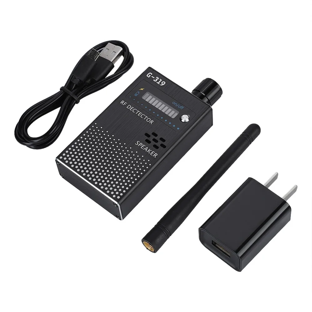 G319 Беспроводной Радиочастотный детектор мобильного телефона с полным спектром сигнальный обнаружитель подслушивающих устройств Finder GSM устройство вилка американского стандарта, 1-8000 МГц