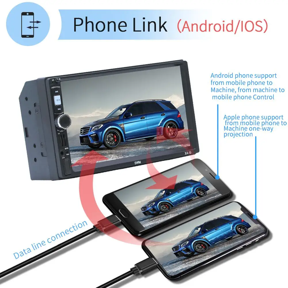 SWM gps навигация Радио 2 Din Авторадио для автомобиля Авто Аудио Стерео 12 В двойная