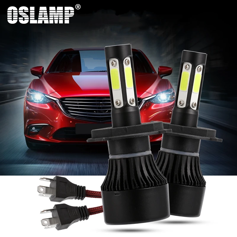 Oslamp X7 H4 Автомобильный светодиодный фары 4 сбоку световой подол короче спереди и