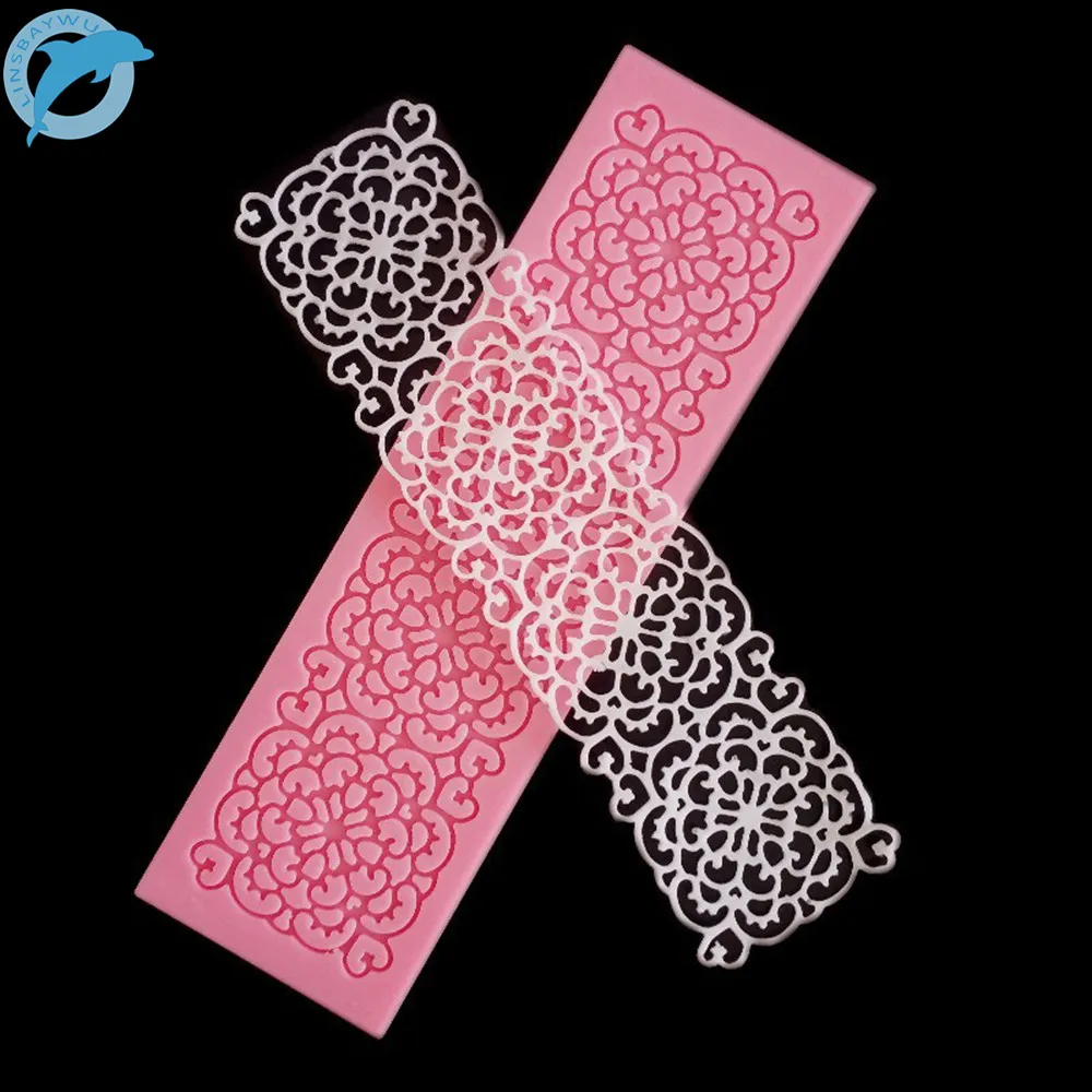 

LINSBAYWU 1 pcs Wedding Cake Decoration Mould Silicone Cake Chocolate Mould Pastry Tools Silicone Lace Mat for Fondant